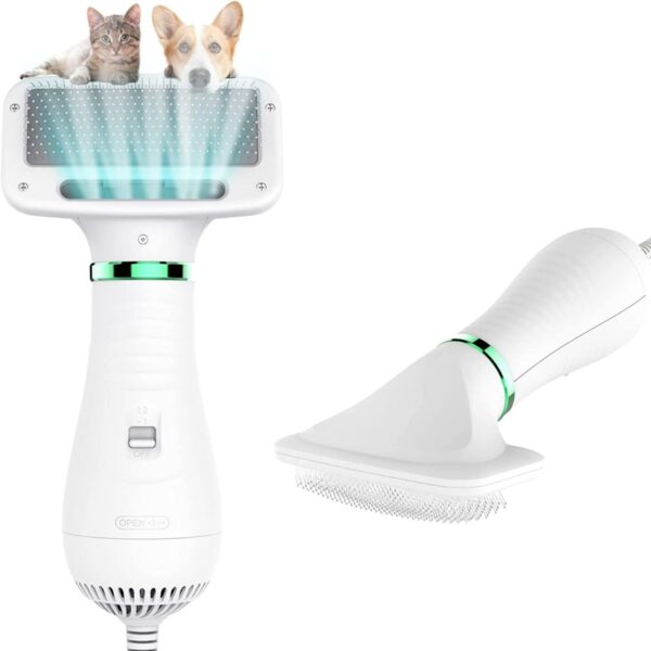 The best dog grooming tools image 9, UNUSUALKEY Dog Hair Dryer,Pet Grooming Hair,2 in 1 Portable Home Pet Care,Hair Styling Grooming for Medium Small Large Dogs Cat,Low Noise,2Heat ＆Wind Speed